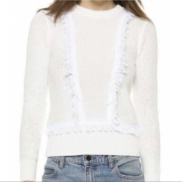 Club Monaco Martuska Fringe Crewneck Sweater - Picture 3 of 9